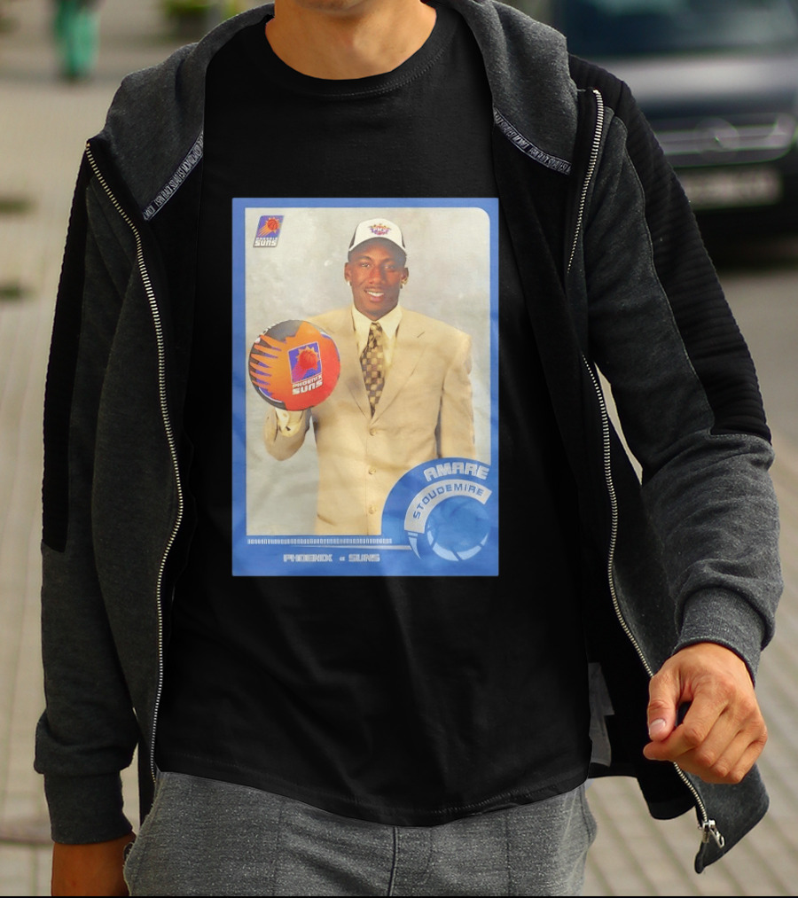 Amar'e Stoudemire Phoenix Suns Basketball Card 2002 Rookie NBA Trading Collectible T-Shirt
