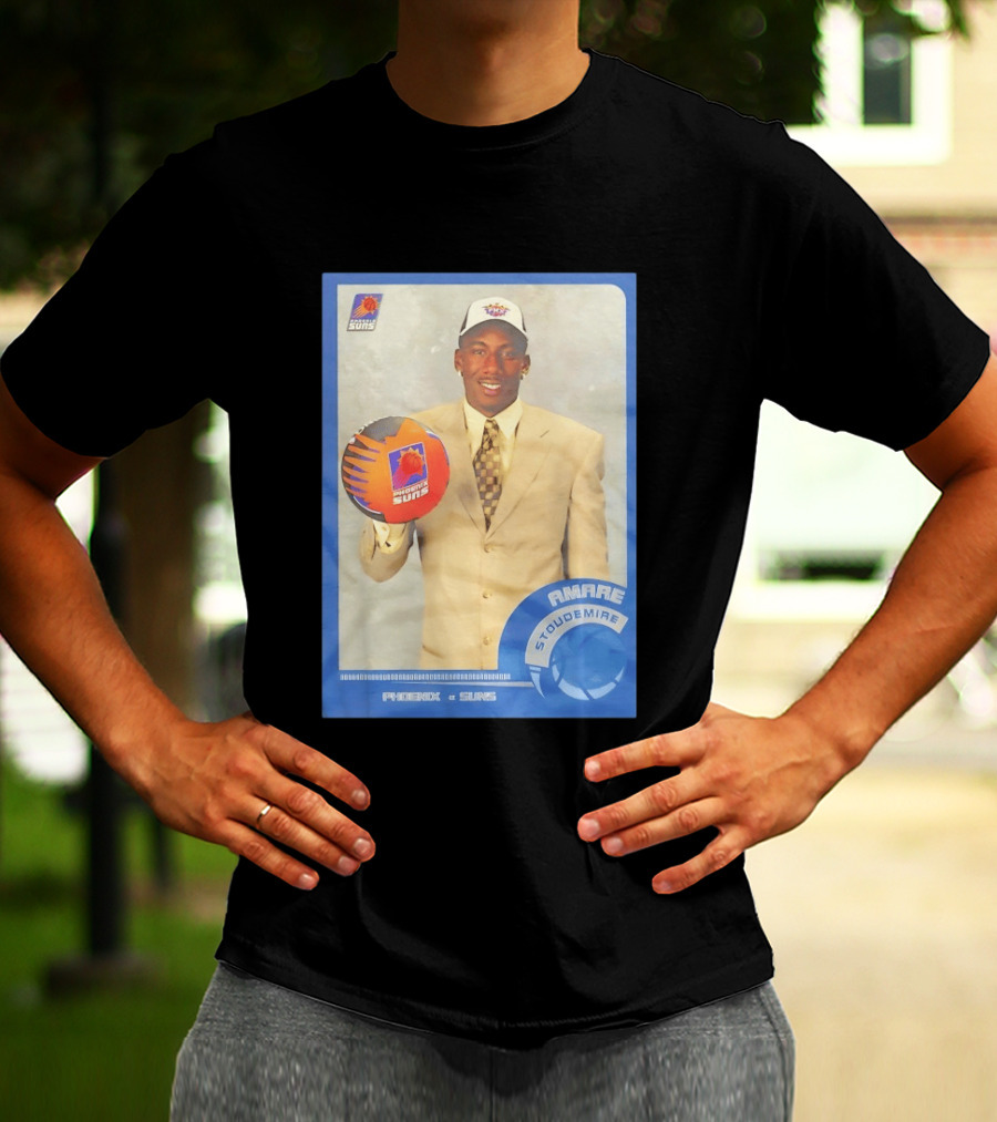 Amar'e Stoudemire Phoenix Suns Basketball Card 2002 Rookie NBA Trading Collectible T-Shirt