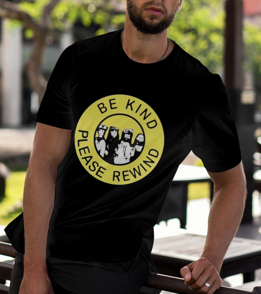 Be Kind Please Rewind Puppet Combo Yellow Circle T-Shirt