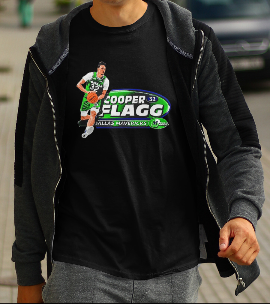 Cooper Flagg Dallas Mavericks 32 ROY Basketball Player T-Shirt