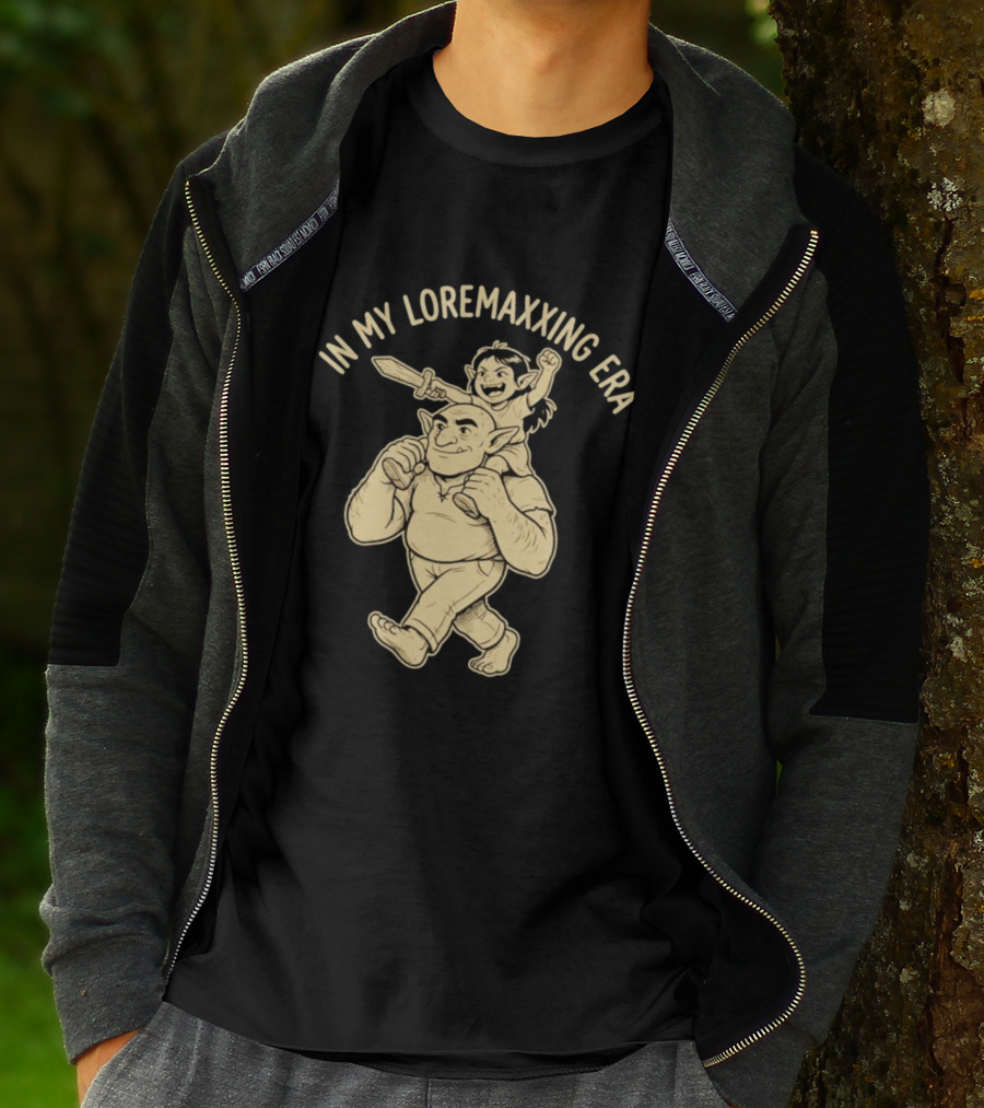 In My Loremaxxing Era Dad Shrek Ogre And Child Adventure T-Shirt