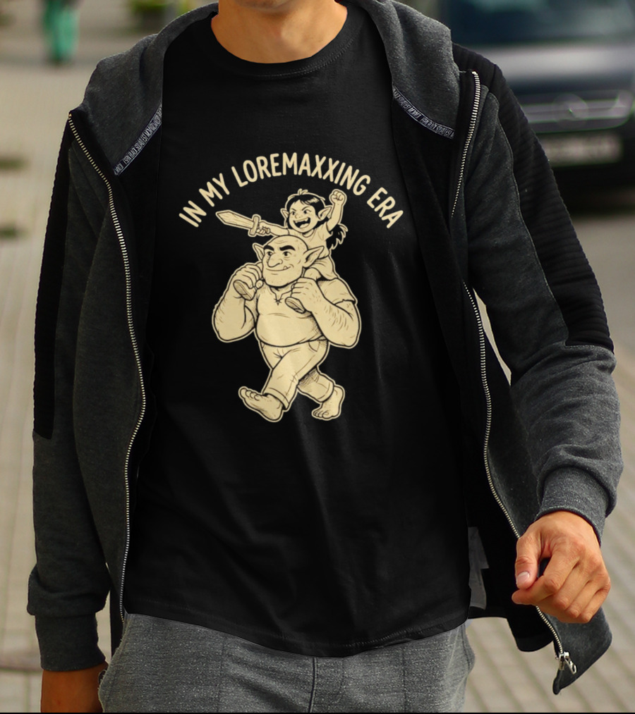 In My Loremaxxing Era Dad Shrek Ogre And Child Adventure T-Shirt