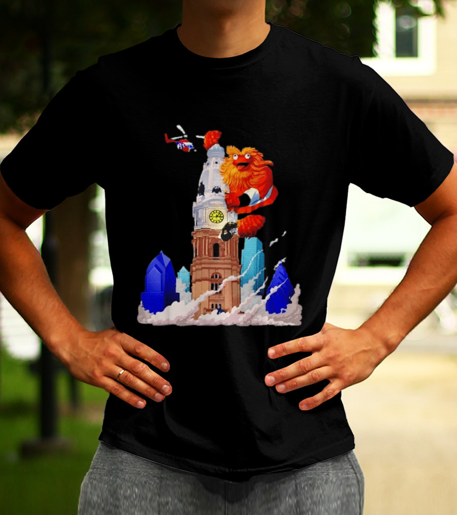Philadelphia Flyers Gritty William Penn Statue City Hall Adventure T-Shirt