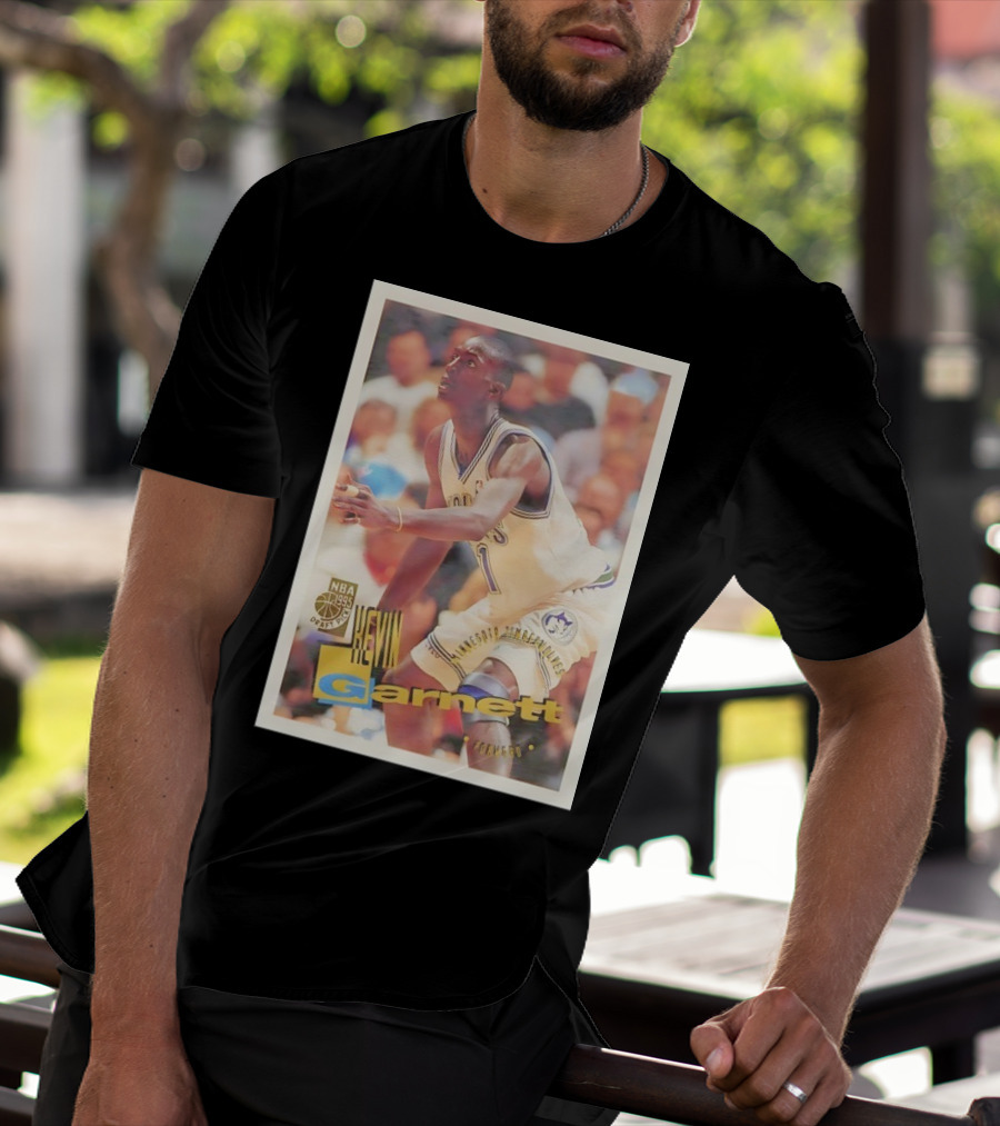 Kevin Garnett NBA 1995 Minnesota Timberwolves Rookie Card Forward T-Shirt