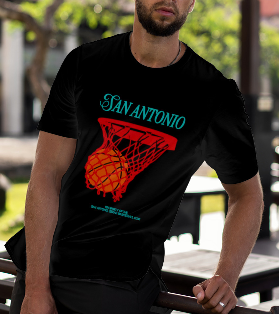 San Antonio Spurs Basketball Property Of The San Antonio Texas Basketball Club T-Shirt