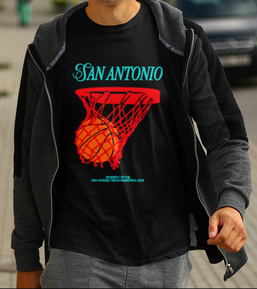 San Antonio Spurs Basketball Property Of The San Antonio Texas Basketball Club T-Shirt