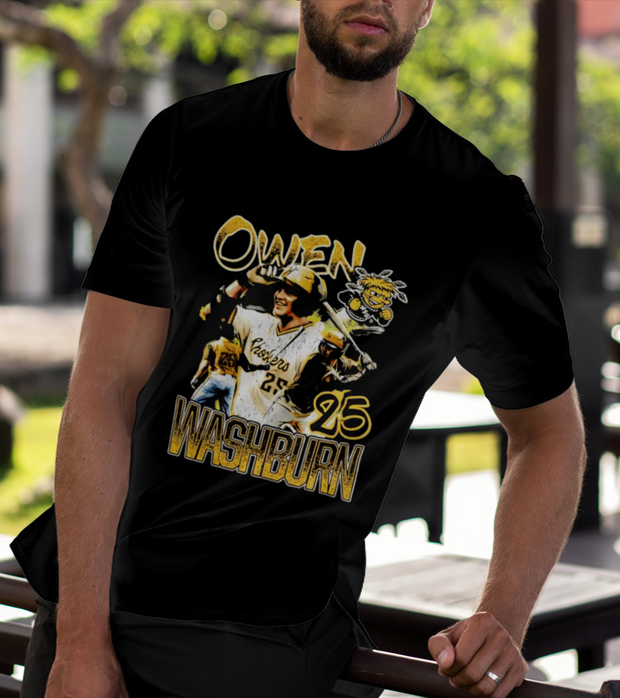 Owen Washburn Wichita State Shockers Baseball Celebration 25 T-Shirt