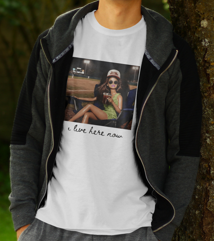 Barbie Doll Baseball Mom Kansas Ballers I Live Here Now T-Shirt