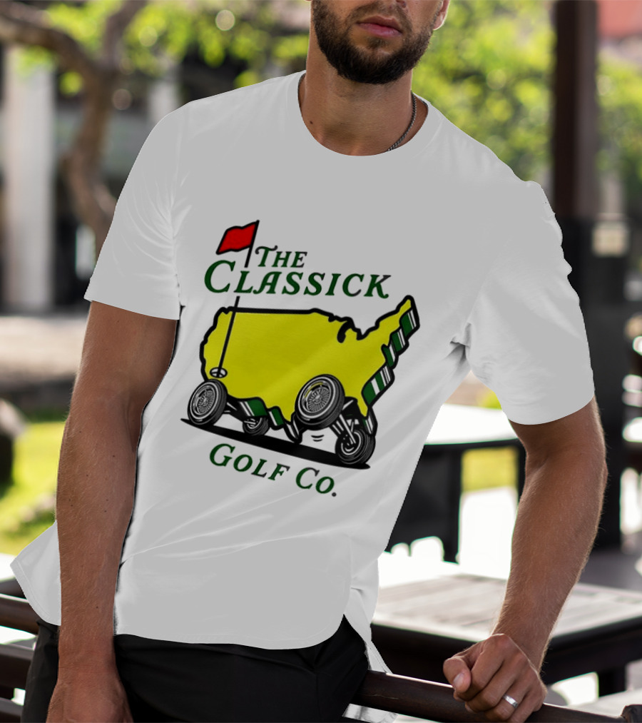The Classick Golf Co Masters USA Map Golf Cart T-Shirt