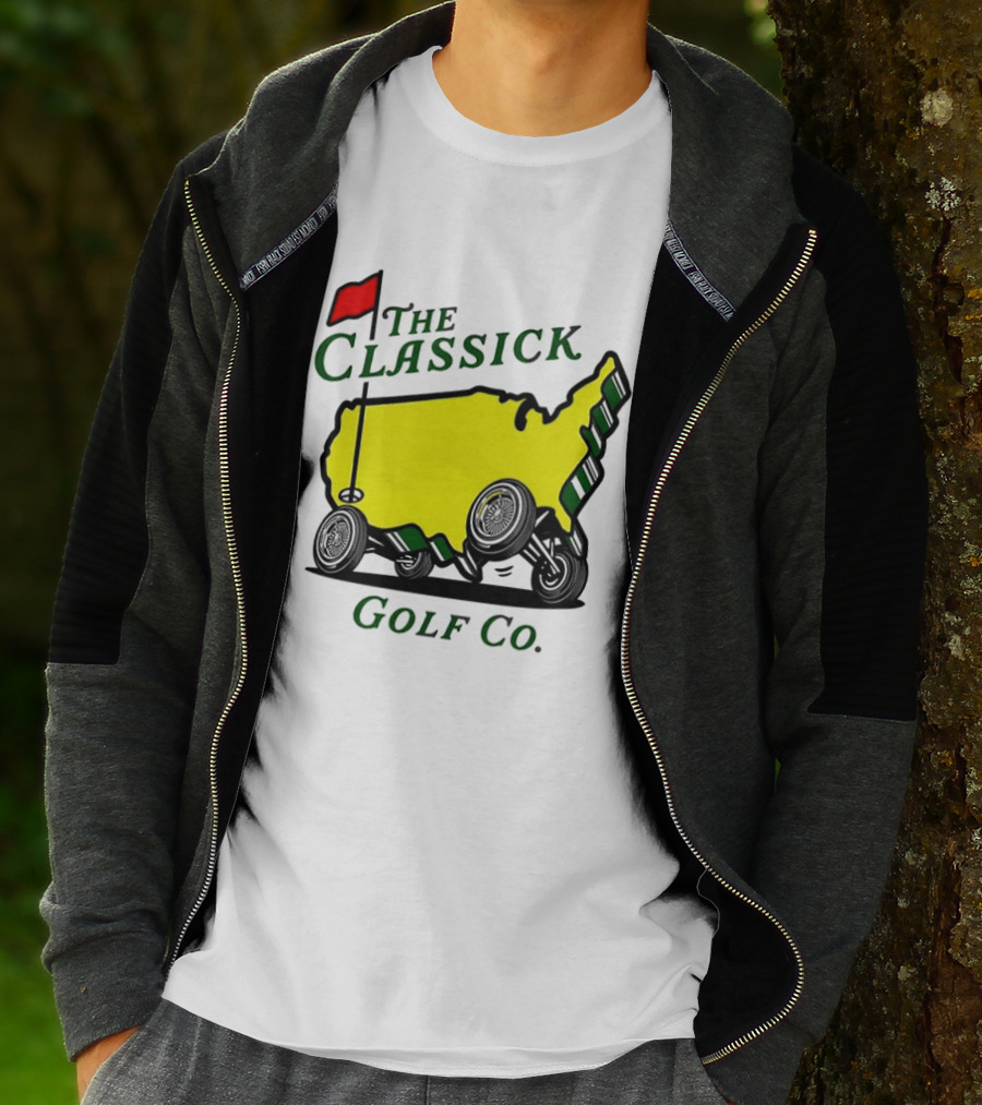 The Classick Golf Co Masters USA Map Golf Cart T-Shirt