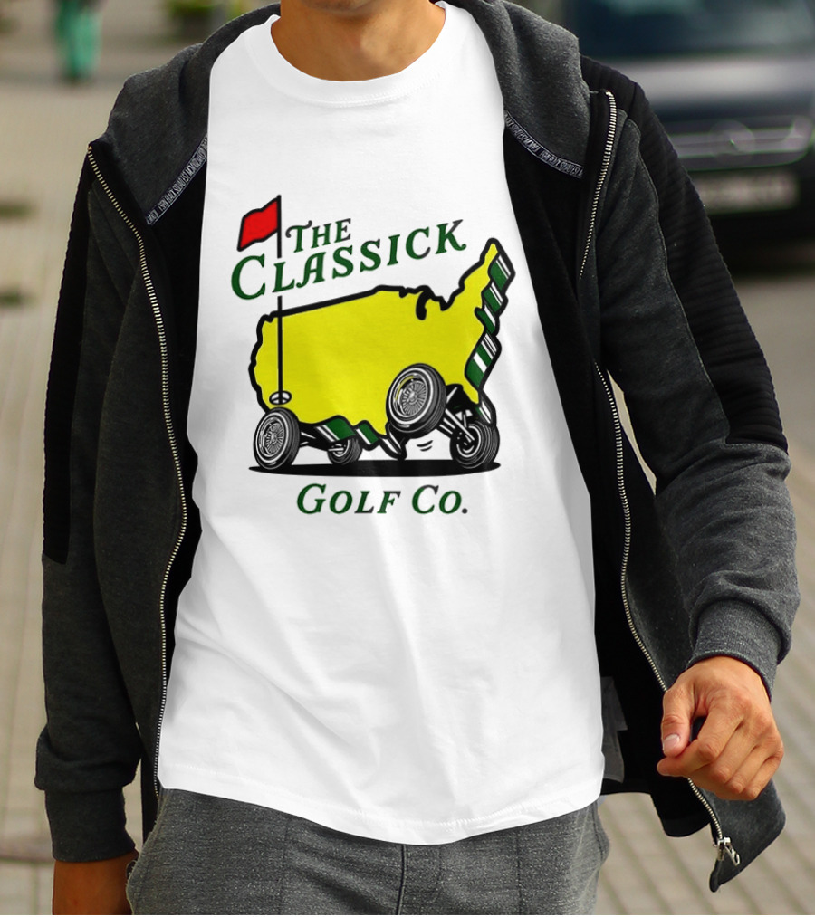 The Classick Golf Co Masters USA Map Golf Cart T-Shirt