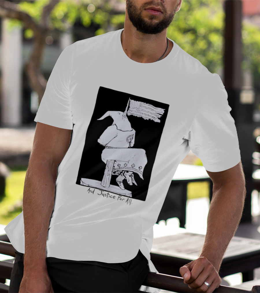 Anti Ku Klux Klan And Justice For All Hanging Effigy With Flag T-Shirt