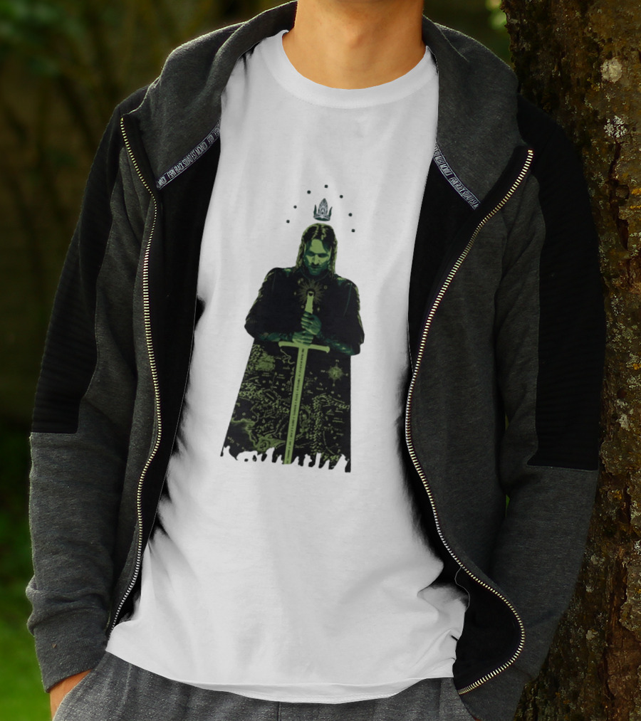 The Lord Of The Rings Aragorn Sword Map Middle Earth King T-Shirt