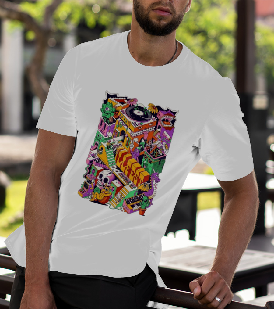 ILLfest 2026 Hostin TX Skeleton Alien Dragon DJ Event T-Shirt