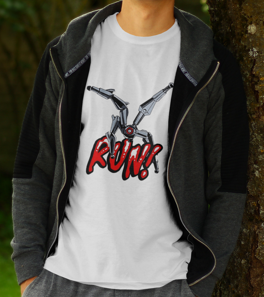 Robot Leaper ARC Raiders RUN Cyborg Invasion T-Shirt