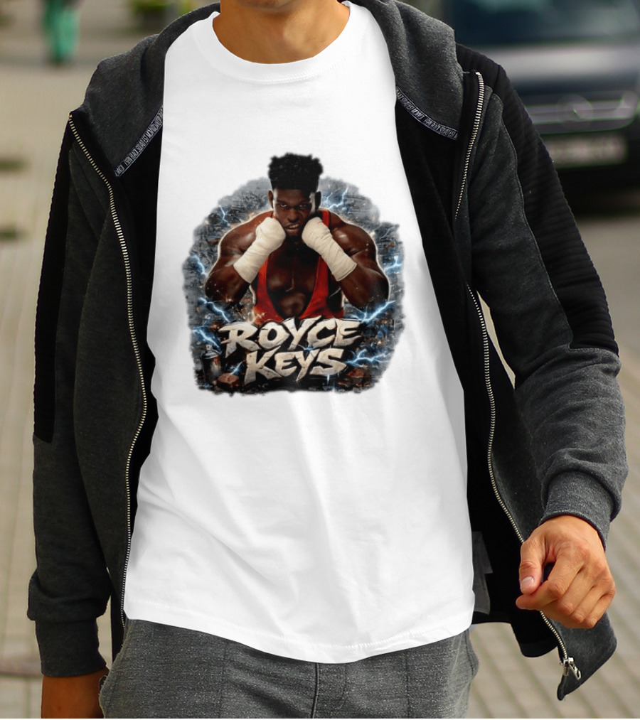 Royce Keys AEW Boxing Pose Lightning T-Shirt