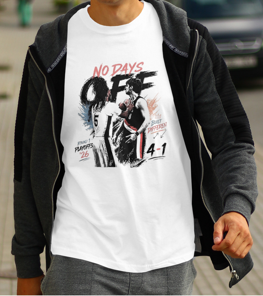 Stephon Castle No Days Off Built Different San Antonio Spurs Basketball 4 1 Number 26 T-Shirt