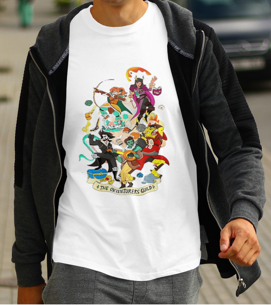 The Oxventurers Guild YouTube Outside Xbox Characters Adventure Fantasy T-Shirt