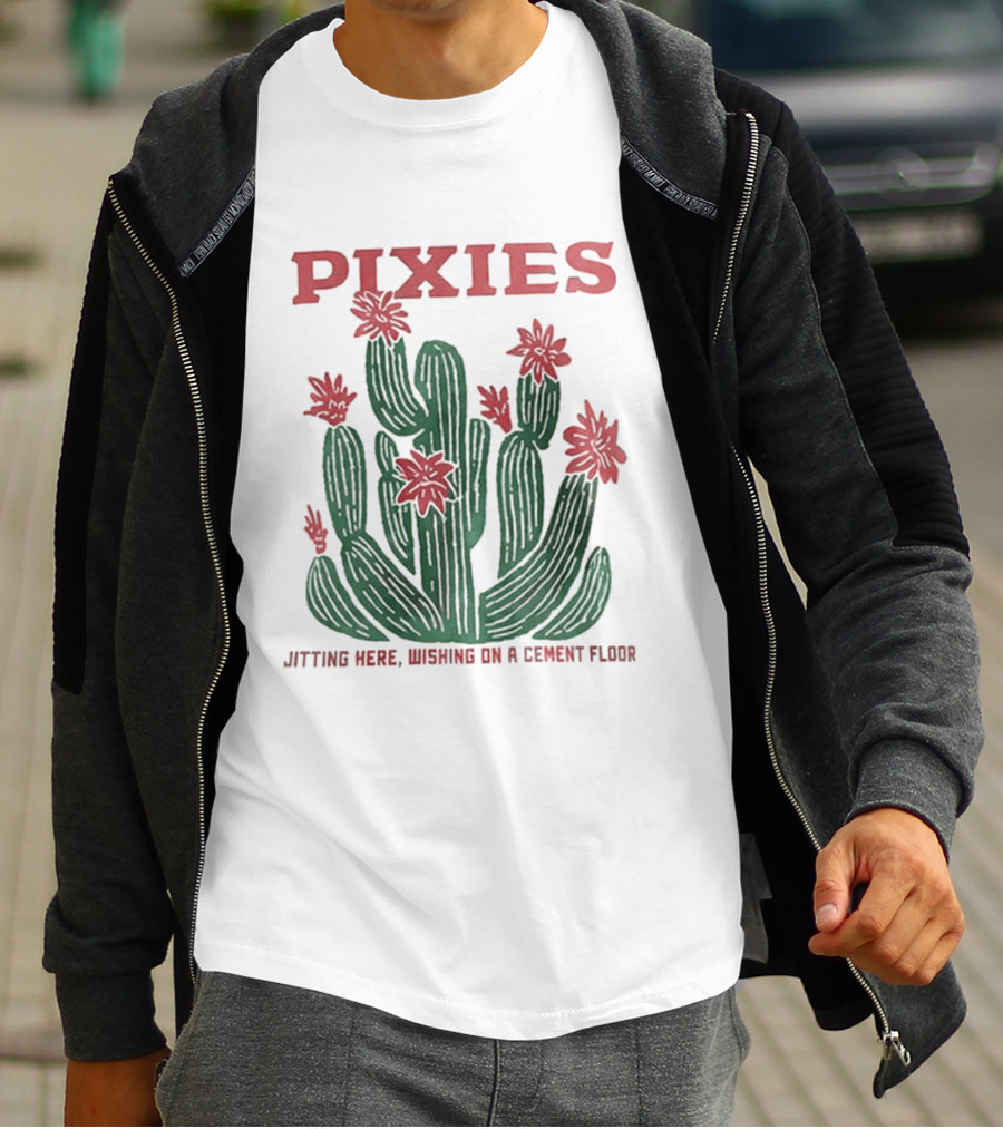 Pixies P40 Asia Tour 2026 Cactus Sitting Here Wishing On A Cement Floor T-Shirt