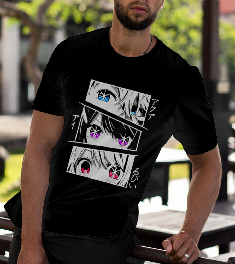 Aqua Ai And Ruby Eyes Oshi No Ko Anime Characters T-Shirt