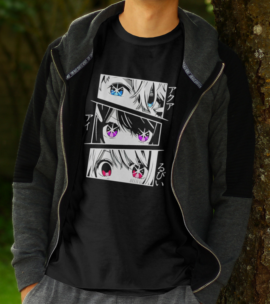 Aqua Ai And Ruby Eyes Oshi No Ko Anime Characters T-Shirt