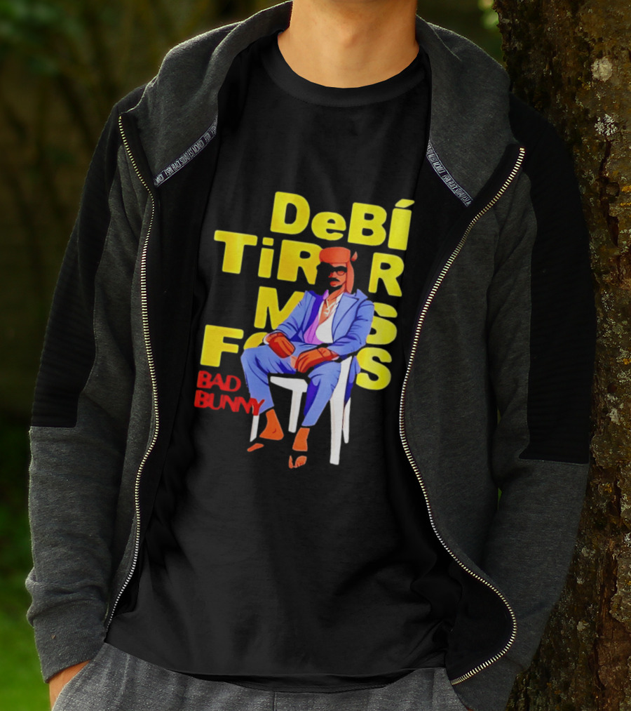 Bad Bunny DeBí Tirar Más Fotos Cartoon Style 2026 World Tour T-Shirt