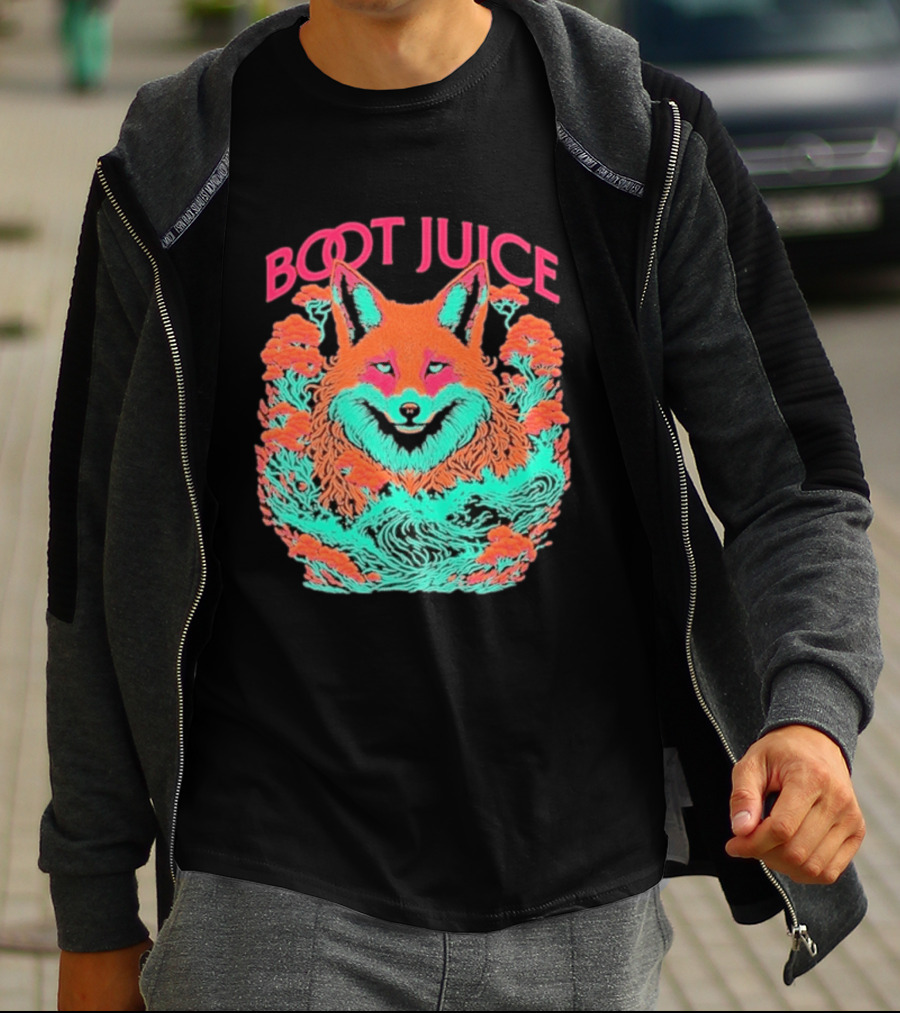 Boot Juice Psychedelic Neon Fox T-Shirt