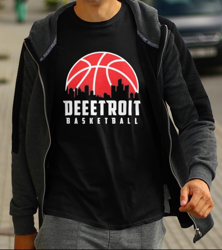 Deeetroit Basketball Cityline Detroit Pistons 2026 T-Shirt