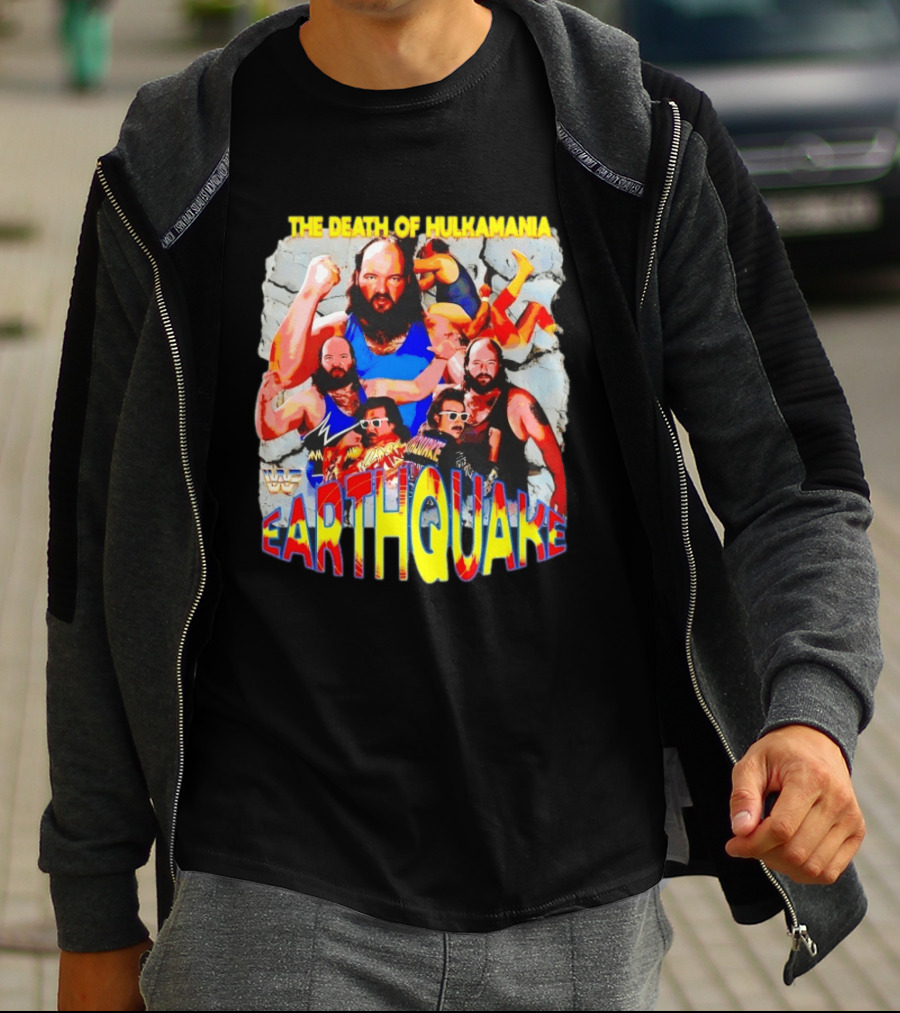 The Death Of Hulkamania WWF Earthquake Wrestling T-Shirt