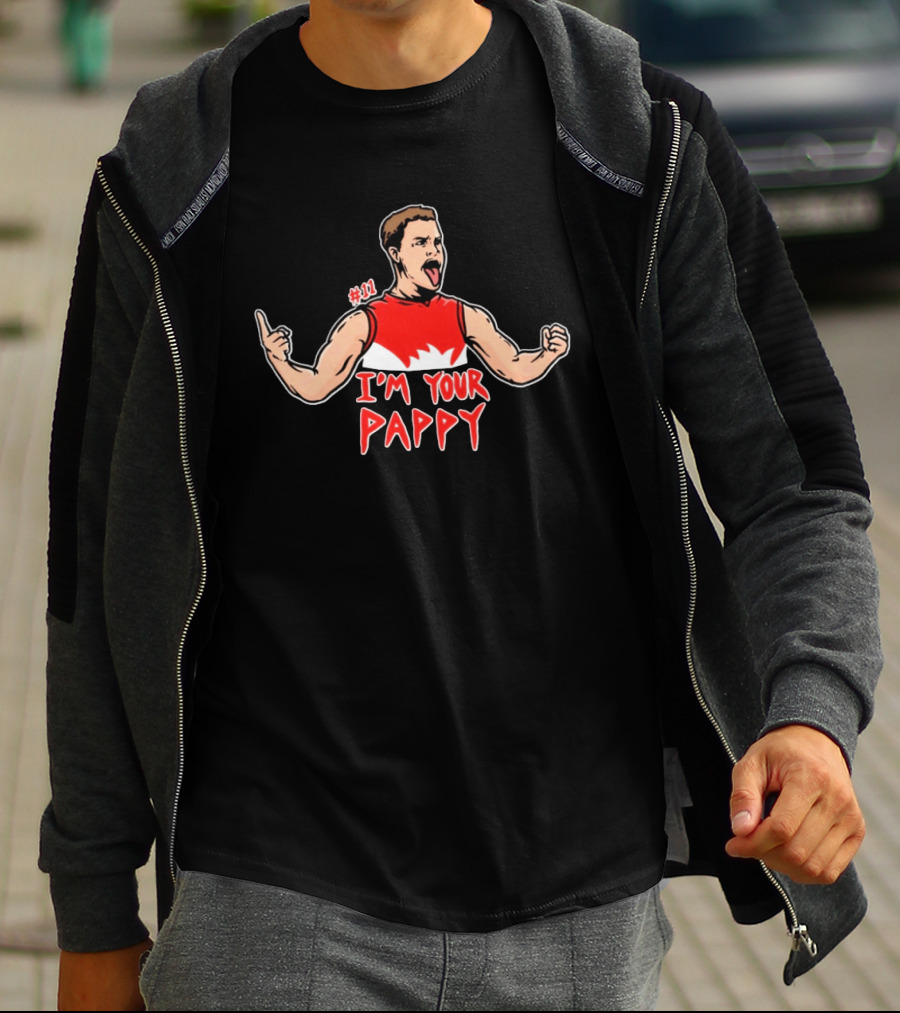 I'm Your Pappy #11 Red Sleeveless Fleece T-Shirt