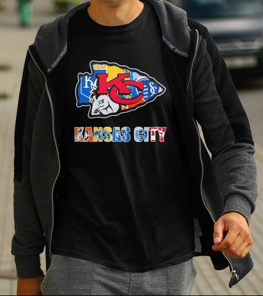 Kansas City Chiefs Royals Sporting KC Crest T-Shirt