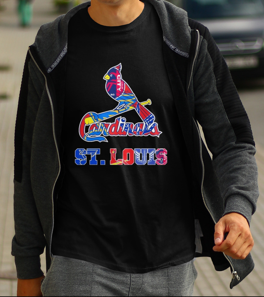 St Louis Cardinals City Soccer Blue And Red Sports Teams T-Shirt
