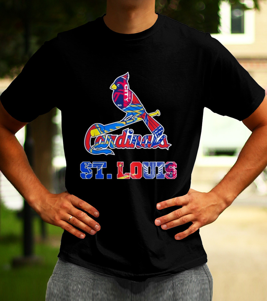 St Louis Cardinals City Soccer Blue And Red Sports Teams T-Shirt