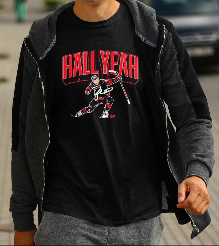 Hockey Player Hall Yeah Red And White Sports T-Shirt