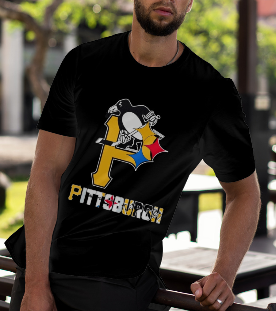 Pittsburgh Pirates Penguins Steelers Sports Teams Collaboration T-Shirt