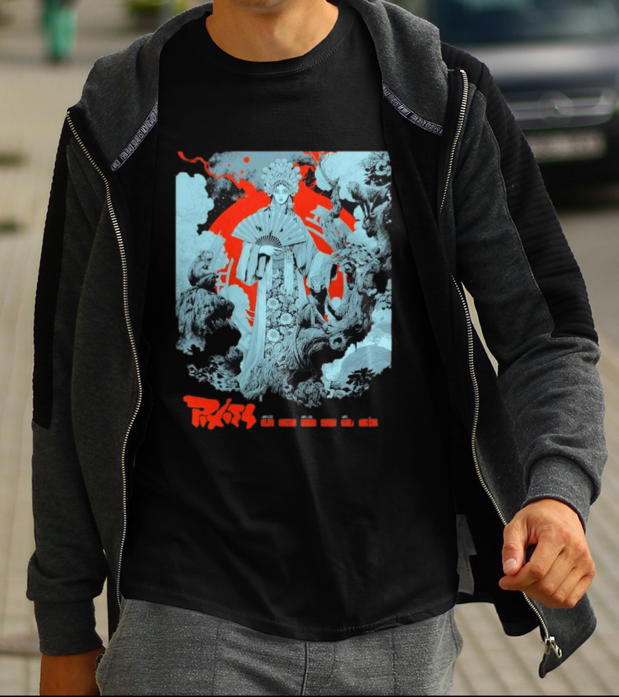 Pixies P40 Asia Tour 2026 Ken Taylor Geisha And Mythical Creatures T-Shirt