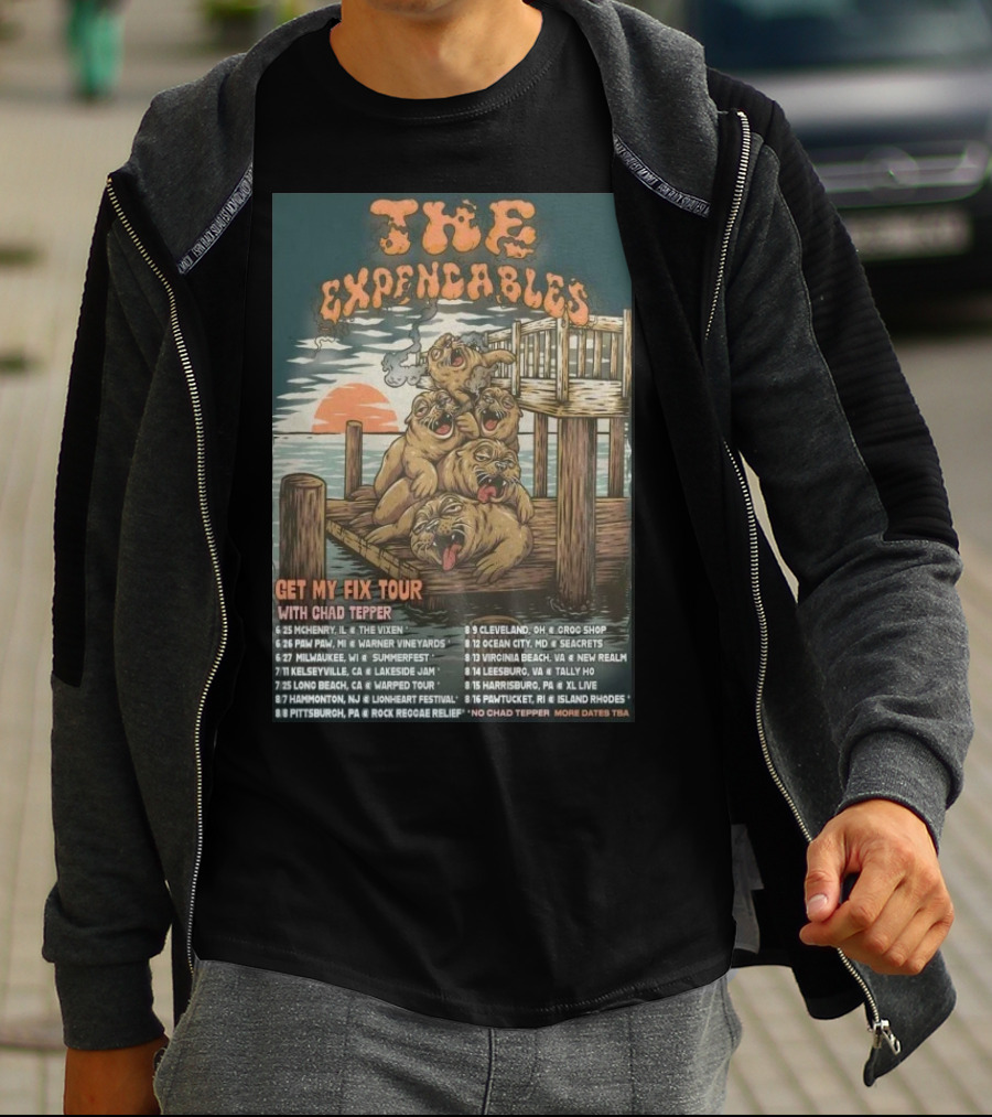 The Expendables Get My Fix Tour 2026 With Chad Tepper Locations And Dates T-Shirt