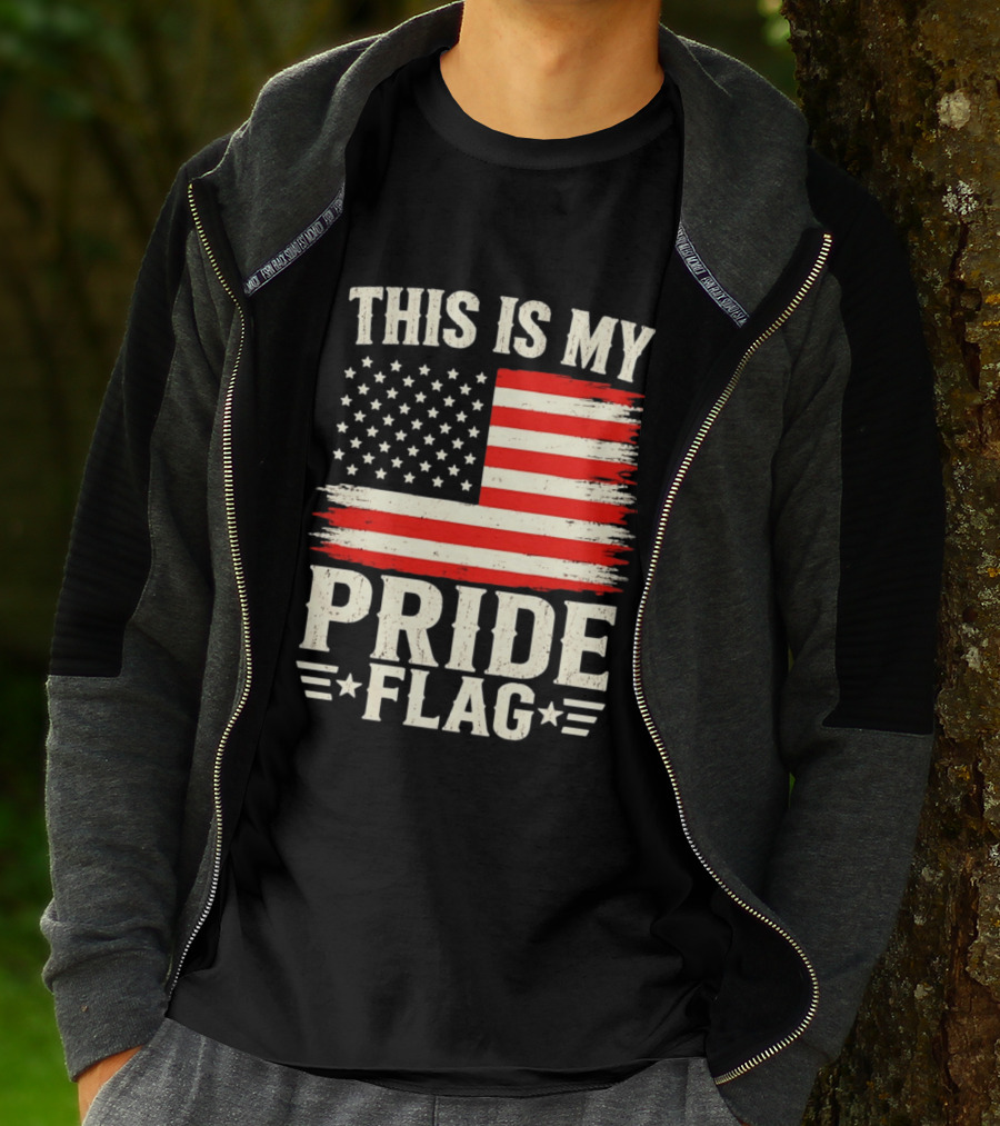 This Is My Pride Flag American Flag Stars And Stripes T-Shirt