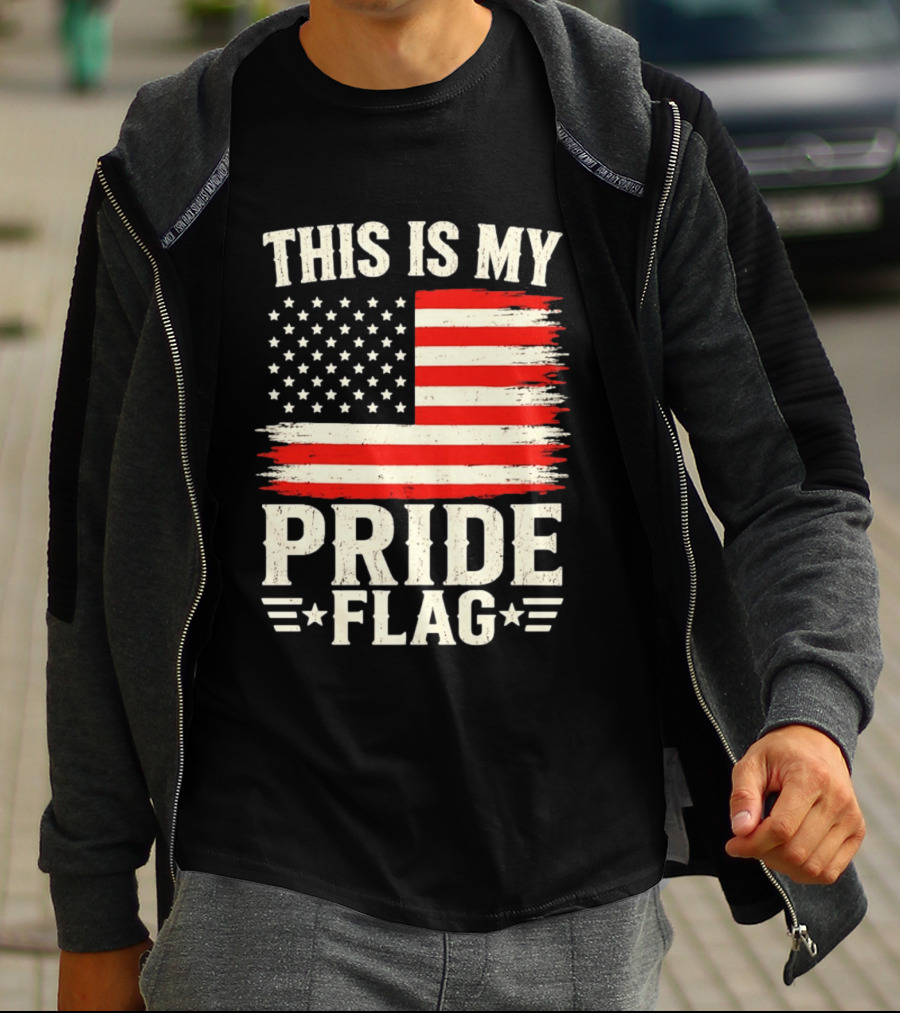 This Is My Pride Flag American Flag Stars And Stripes T-Shirt