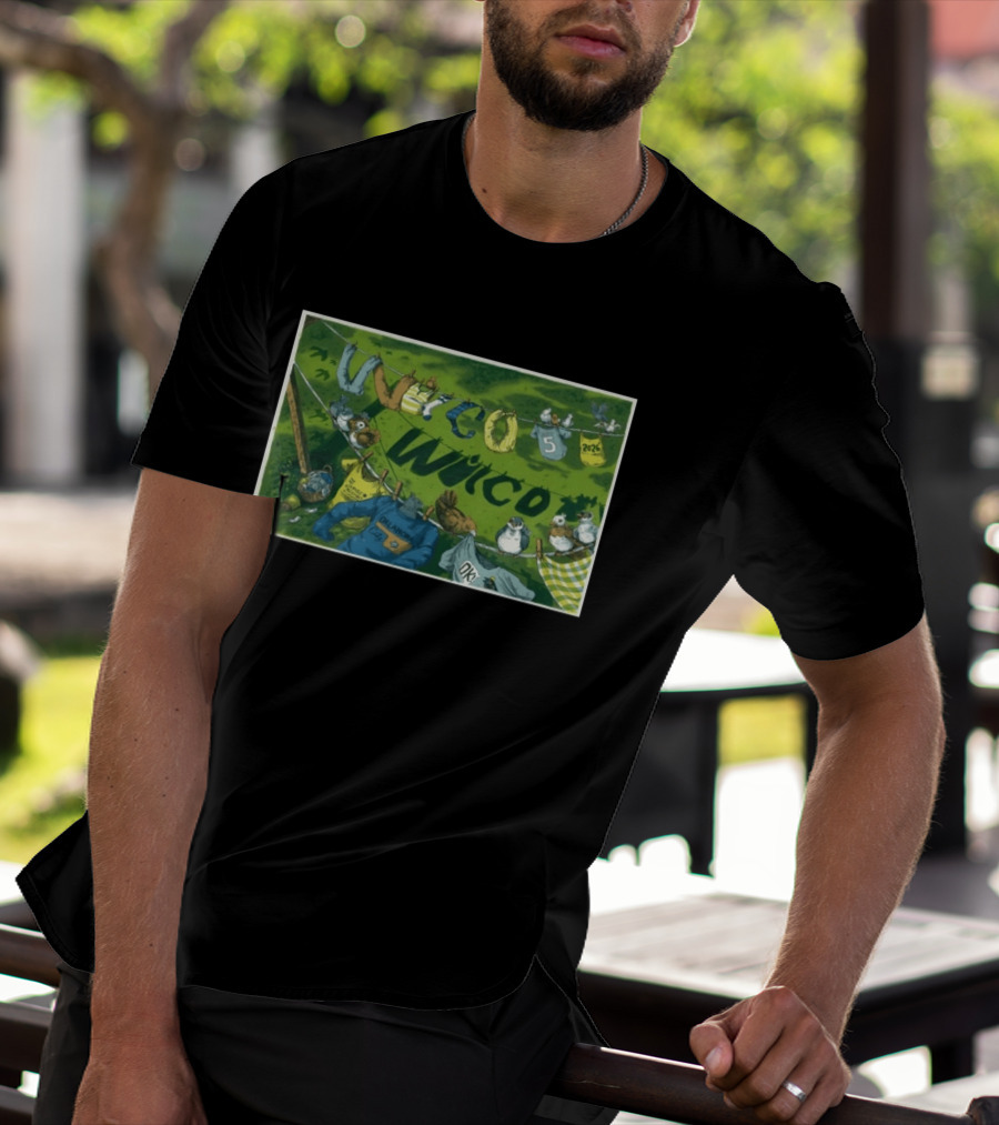 Wilco Oklahoma City OK 5 5 2026 Tour Birds And Clothesline T-Shirt
