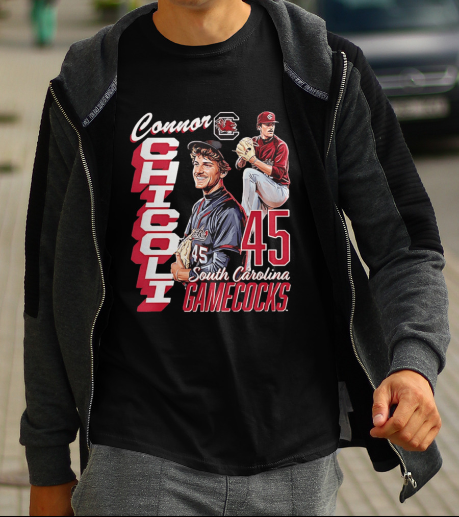 Connor Chicoli 45 South Carolina Gamecocks T-Shirt