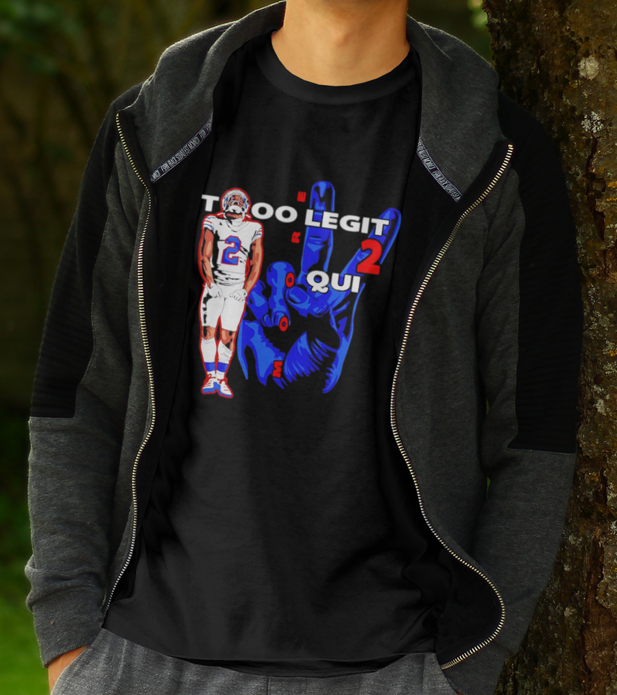 Too Legit 2 Quit DJ Moore Number 2 Buffalo Bills T-Shirt
