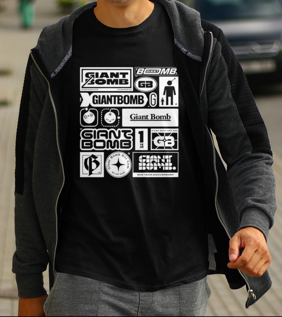 Giant Bomb Racing GB Icons And Logos Collection T-Shirt