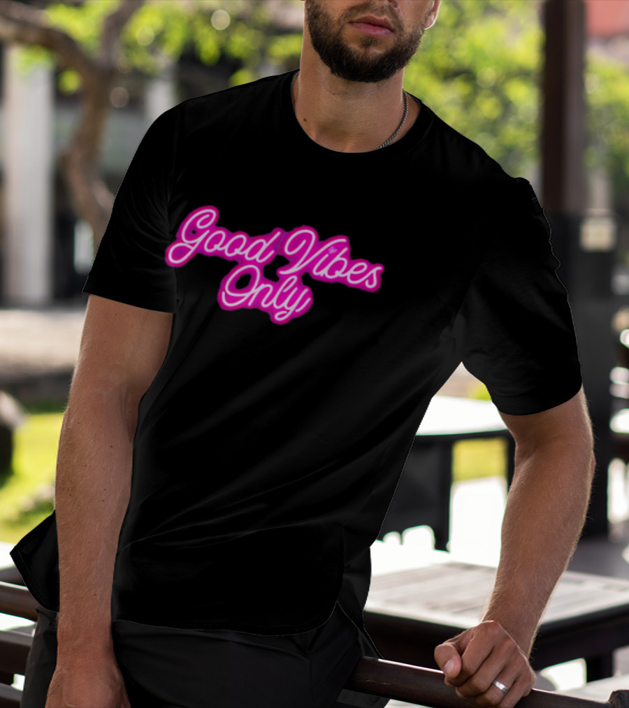 Good Vibes Only Neon Purple Script T-Shirt