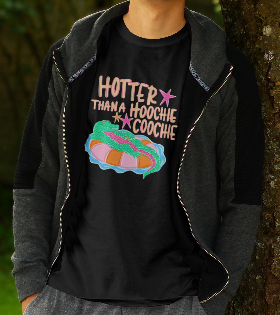 Hotter Than A Hoochie Coochie Alligator Float Summer Vibes T-Shirt