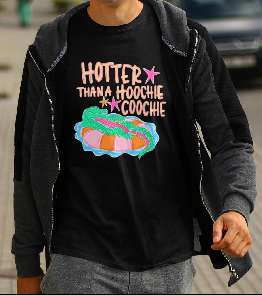 Hotter Than A Hoochie Coochie Alligator Float Summer Vibes T-Shirt