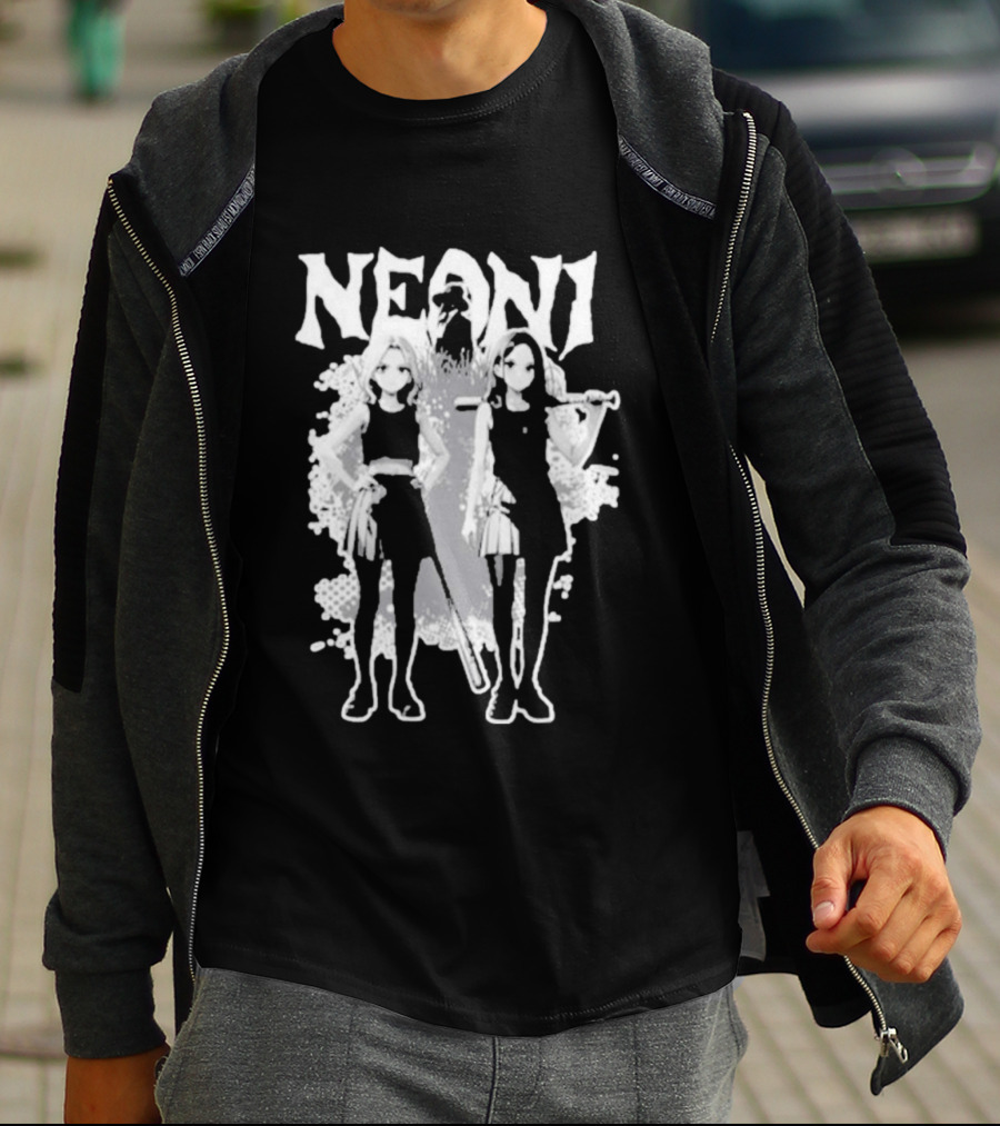 Neoni Anime Manga Girls Trio Aesthetic T-Shirt