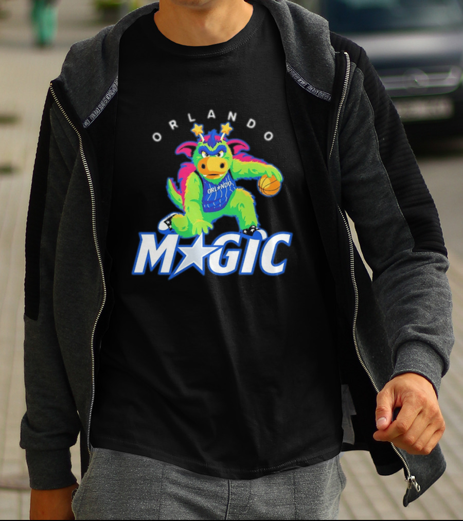 NBA Orlando Magic Stuff The Magic Dragon Basketball T-Shirt