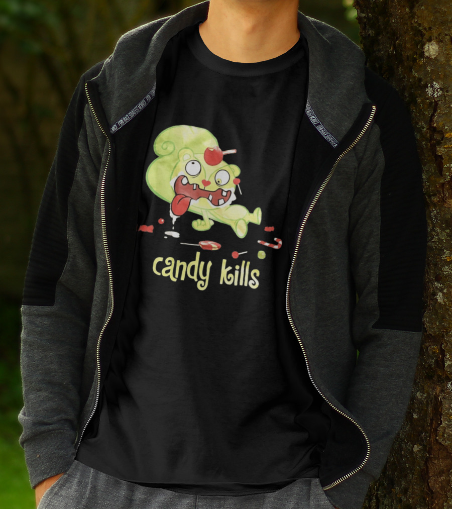 Candy Kills Cartoon Character Overloaded On Sweets T-Shirt
