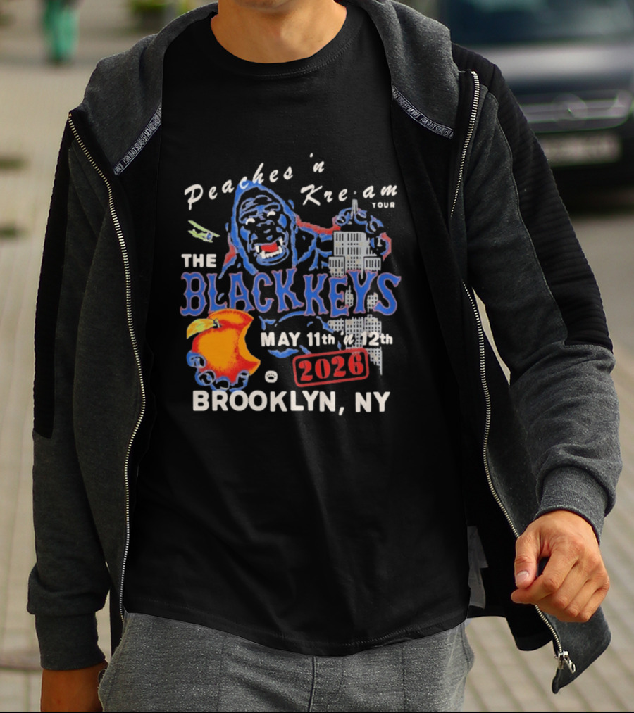 Peaches 'n Kream Tour The Black Keys May 11th 12th 2026 Brooklyn NY T-Shirt